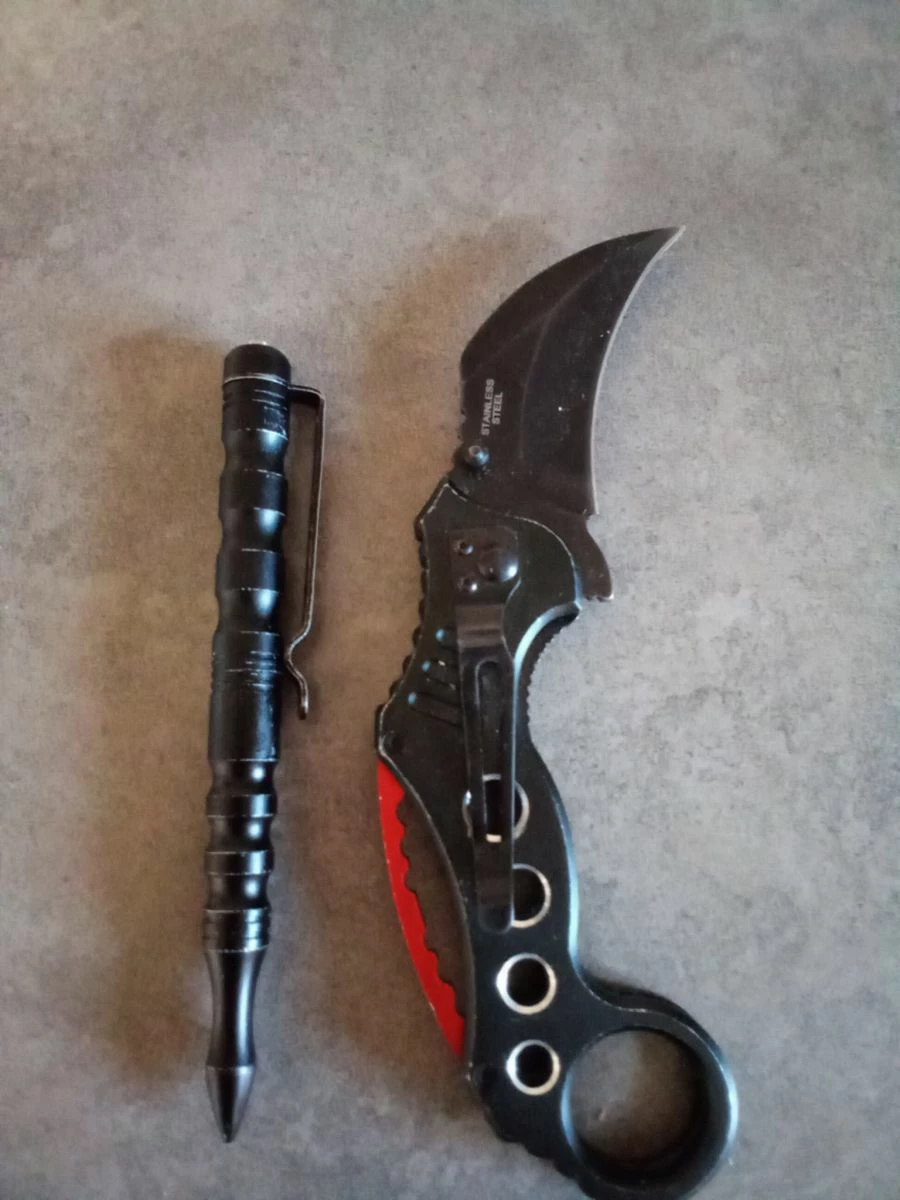 Σετ καραμπιτ πτυσσόμενο κ Tactical Pen - Image 2