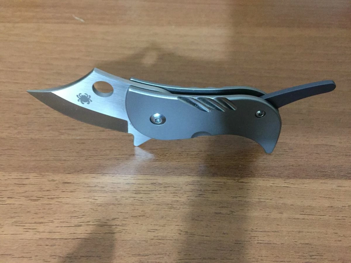Spyderco Pochi Titanium Handle - Image 5
