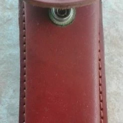 Καφέ δερμάτινη θήκη Meridian για σουγιά που προσαρμόζεται στην ζώνη 4,5 Cm X 13 Cm