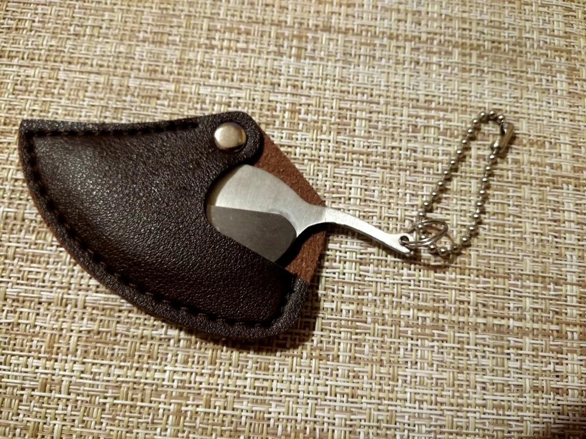 Εργονομικό μινι μπρελοκ *μαχαίρι-φυλο* από ανοξείδωτο ατσάλι - Image 7