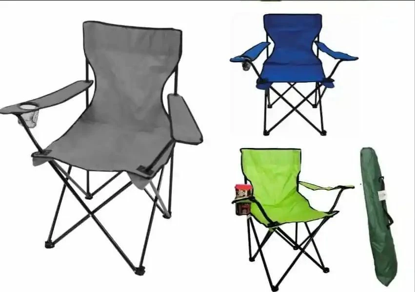 Καρέκλα CAMPING πτυσσόμενη μεταλλική- Μπλε & Γκρι "Ε-2505 - Image 3